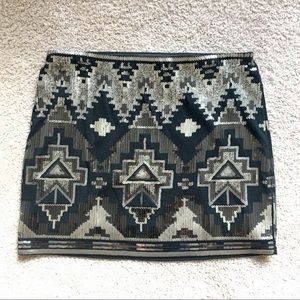 NEW Express Sequined Sparkle Mini Skirt